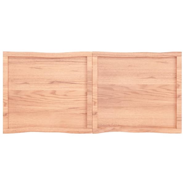 vidaXL bordplade 140x60x(2-4) cm naturlig kant behandlet træ lysebrun -  Bordplader