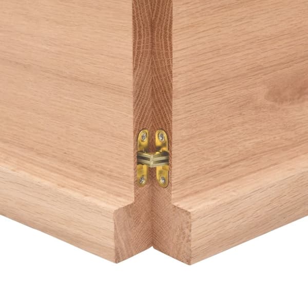 vidaXL bordplade 140x60x(2-4) cm naturlig kant behandlet træ lysebrun -  Bordplader