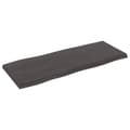 Pikkukuva 5 / 11: vidaXL Pöytälevy ruskea 100x40x(2-4)cm käsitelty täystammi elävä reuna -  Pöytälevyt
