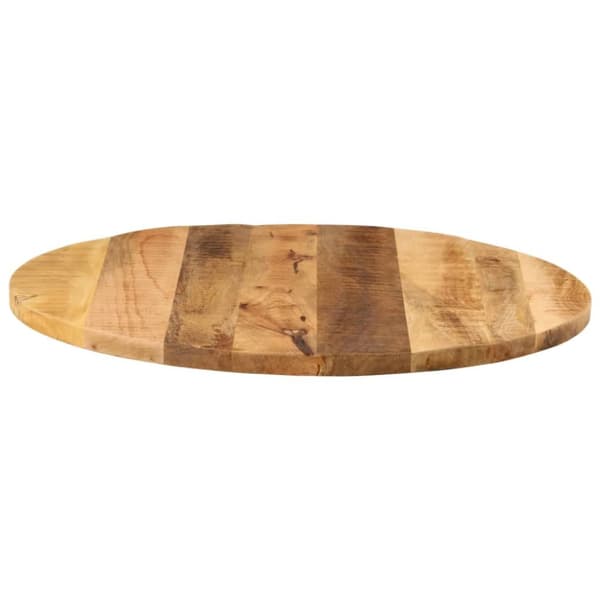 vidaXL bordplade Ø70x1,5 cm rund massivt ru mangotræ - Bordplader