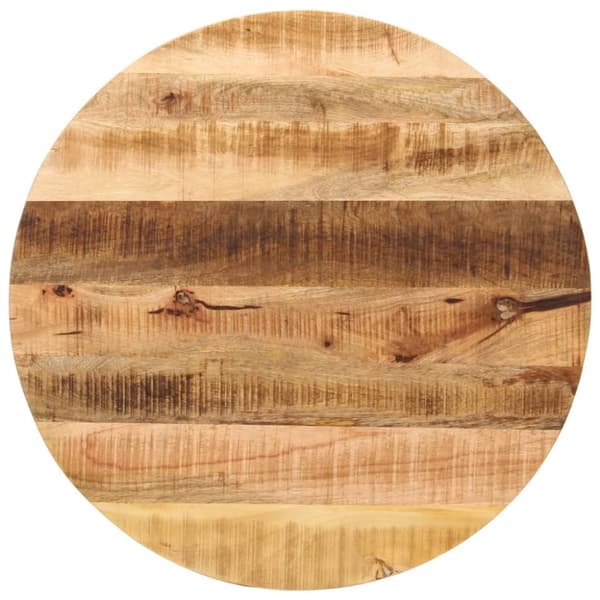 vidaXL bordplade Ø70x1,5 cm rund massivt ru mangotræ - Bordplader