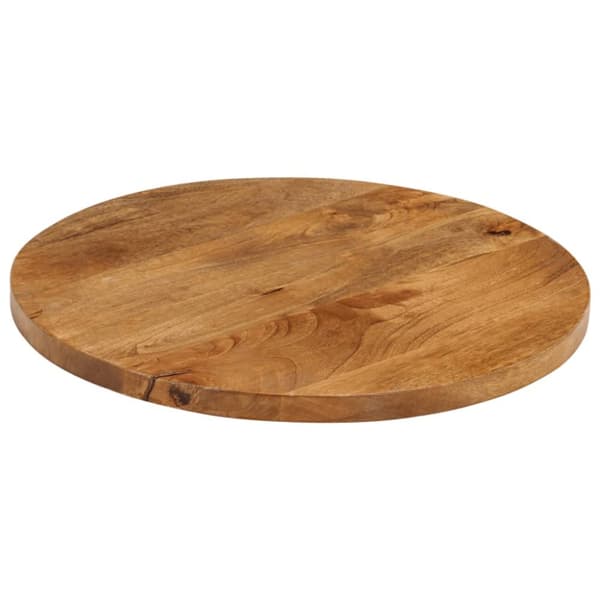 vidaXL bordplade Ø60x3,8 cm rund massivt mangotræ -  Bordplader