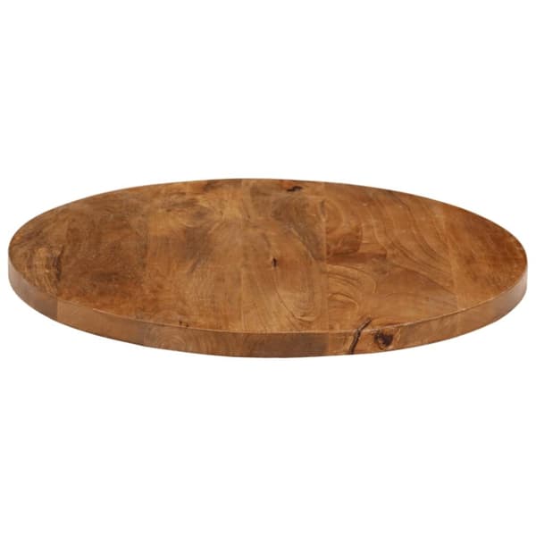 vidaXL bordplade Ø60x3,8 cm rund massivt mangotræ -  Bordplader