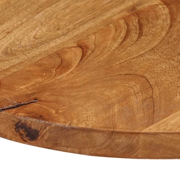 vidaXL bordplade Ø60x3,8 cm rund massivt mangotræ -  Bordplader