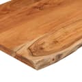 Pikkukuva 8 / 10: vidaXL Pöytälevy 80x60x2,5 cm suorakaide täysi akasiapuu elävä reuna -  Pöytälevyt