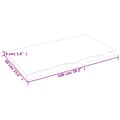 Miniatyrbillede 6 af 6: vidaXL bordplade 100x60x(2-4) cm behandlet massivt egetræ mørkebrun -  Bordplader