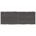Miniatyrbillede 3 af 11: vidaXL bordplade 160x60x(2-4) cm naturlig kant behandlet træ mørkebrun -  Bordplader