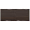 Miniatyrbillede 6 af 11: vidaXL bordplade 160x60x(2-4) cm naturlig kant behandlet træ mørkebrun -  Bordplader
