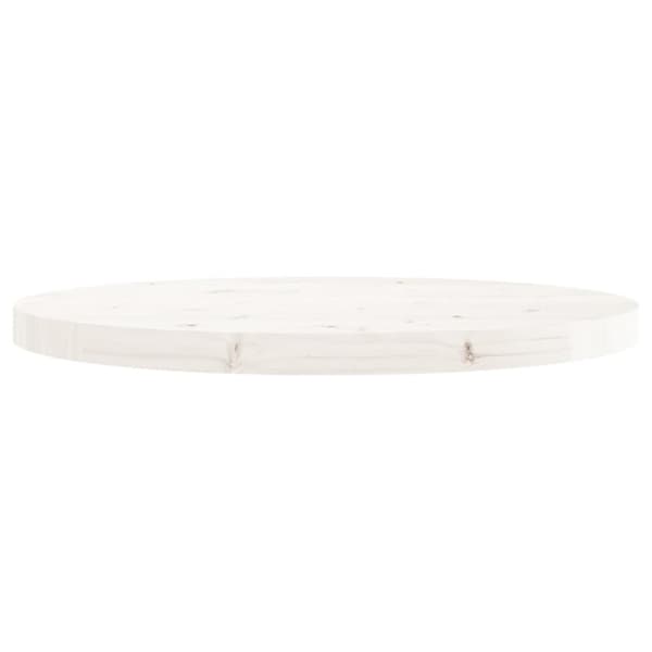 vidaXL Bordsskiva rund vit Ø60x3 cm massiv furu - Bordsskivor