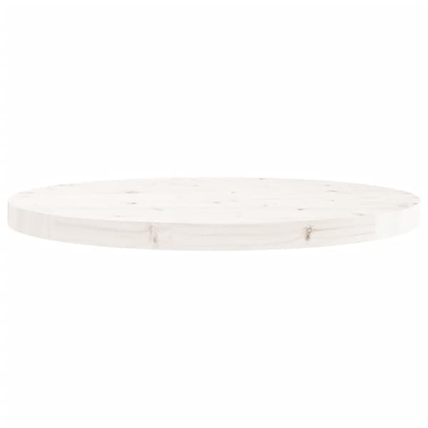 vidaXL Bordsskiva rund vit Ø60x3 cm massiv furu - Bordsskivor