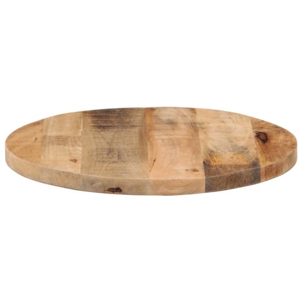vidaXL bordplade Ø40x2,5 cm rund massivt ru mangotræ -  Bordplader