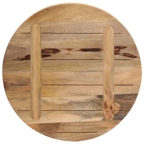 vidaXL bordplade Ø40x2,5 cm rund massivt ru mangotræ - Bordplader
