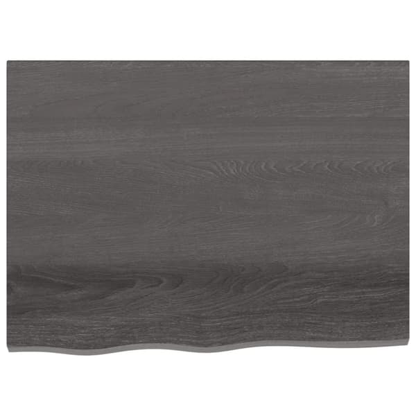 vidaXL Bordsskiva mörkbrun 80x60x2 cm behandlad massiv ek -  Bordsskivor