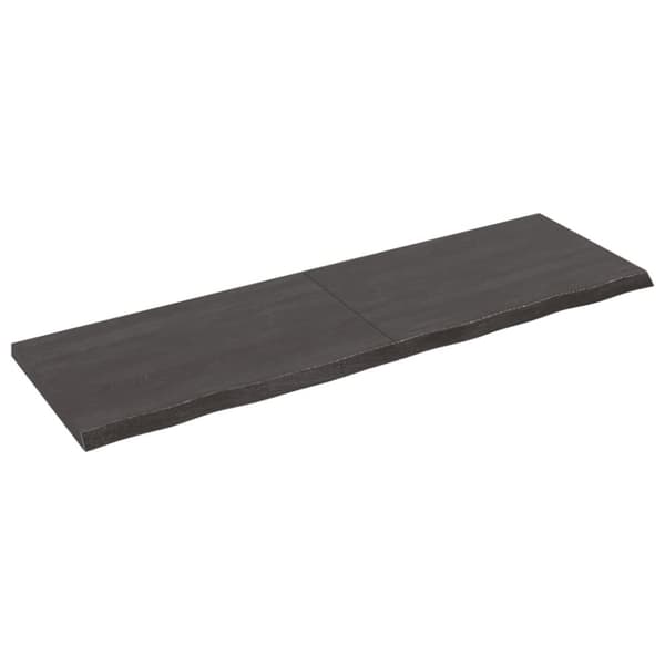 vidaXL Bordsskiva mörkbrun 160x50x(2-4) cm behandlad massiv ek -  Bordsskivor