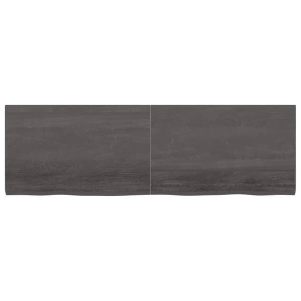 vidaXL Bordsskiva mörkbrun 160x50x(2-4) cm behandlad massiv ek -  Bordsskivor