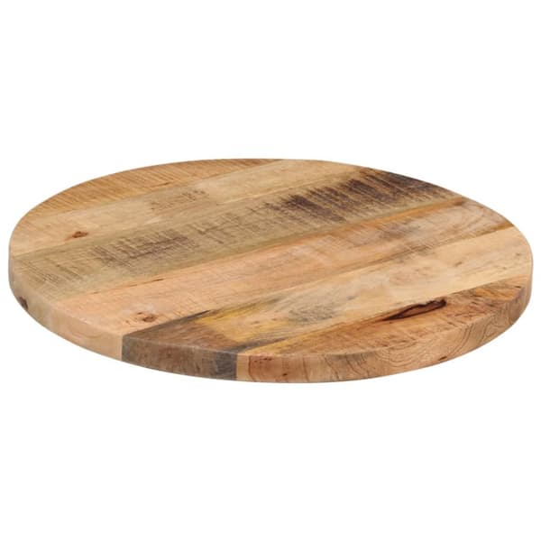vidaXL Bordsskiva Ø 50x3,8 cm rund massivt grovt mangoträ - Bordsskivor