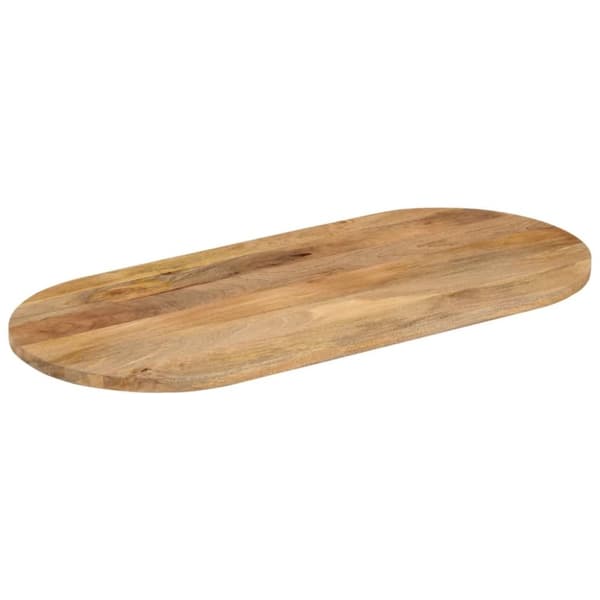 vidaXL Pöytälevy 100x40x2,5 cm ovaali täysi mangopuu