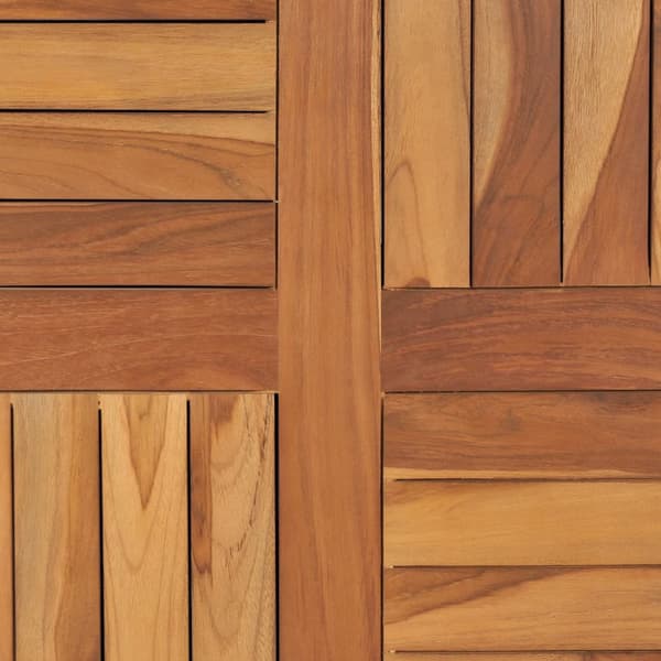 The Living Store Bordsskiva i massiv teak rund 2,5 cm 70 cm - Bordsskivor