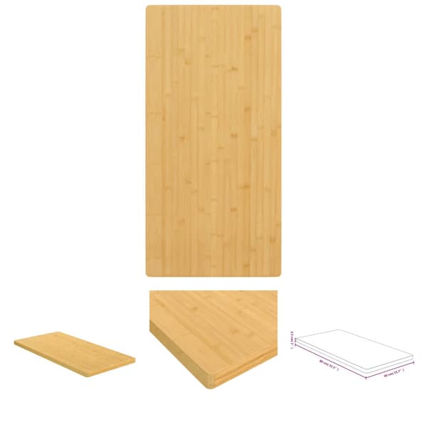 The Living Store bordplade 40x80x2,5 cm bambus - Bordplader