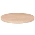 Pikkukuva 2 / 5: The Living Store Pyöreä pöytälevy Ø40x2,5 cm käsittelemätön täysi tammi -  Pöytälevyt