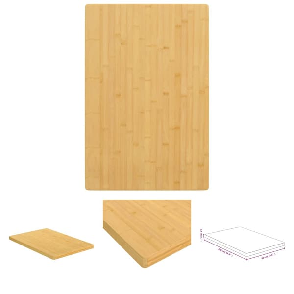 The Living Store bordplade 60x100x2,5 cm bambus -  Bordplader