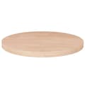 Pikkukuva 2 / 5: The Living Store Pyöreä pöytälevy Ø50x2,5 cm käsittelemätön täysi tammi -  Pöytälevyt