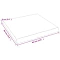 Miniatyrbillede 10 af 11: The Living Store bordplade 60x60x(2-6) cm naturlig kant behandlet træ lysebrun -  Bordplader
