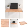 Miniatyrbillede 1 af 11: The Living Store bordplade 60x60x(2-6) cm naturlig kant behandlet træ lysebrun -  Bordplader
