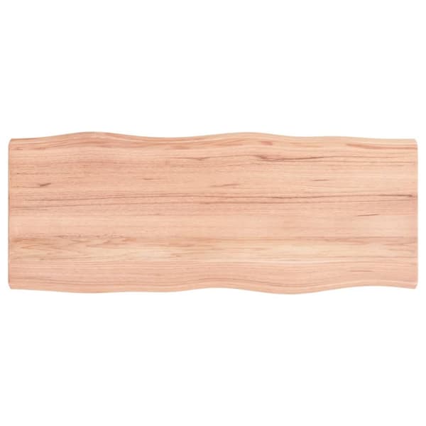 The Living Store Bordsskiva ljusbrun 100x40x(2-4)cm massivt trä levande kant -  Bordsskivor