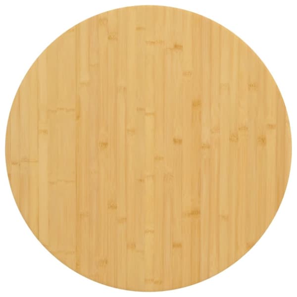 The Living Store Bordsskiva Ø80x2,5 cm bambu -  Bordsskivor