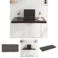Miniatyrbillede 1 af 11: The Living Store bordplade 80x40x(2-4) cm naturlig kant behandlet træ mørkebrun -  Bordplader