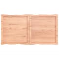 Miniatyrbillede 6 af 11: The Living Store bordplade 120x60x(2-4) cm naturlig kant behandlet træ lysebrun -  Bordplader
