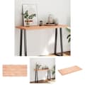 Miniatyrbillede 1 af 11: The Living Store bordplade 120x60x(2-4) cm naturlig kant behandlet træ lysebrun -  Bordplader