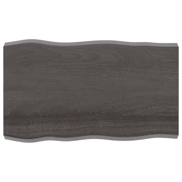 The Living Store Pöytälevy ruskea 100x60x(2-6)cm käsitelty täystammi elävä reuna -  Pöytälevyt