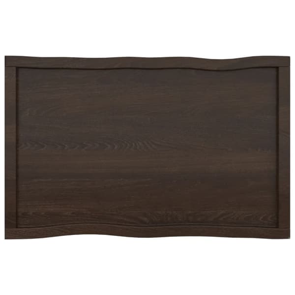 The Living Store Pöytälevy ruskea 100x60x(2-6)cm käsitelty täystammi elävä reuna -  Pöytälevyt