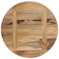 Miniatyrbild 6 av 9: The Living Store Bordsskiva Ø 60x1,5 cm rund massivt grovt mangoträ -  Bordsskivor