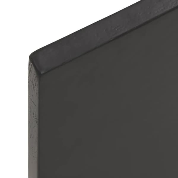 The Living Store bordplade 100x50x2 cm behandlet massivt egetræ mørkebrun -  Bordplader