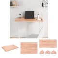 Miniatyrbillede 1 af 7: The Living Store bordplade 80x60x2 cm behandlet massivt eg lysebrun -  Bordplader