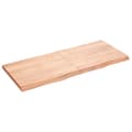 Miniatyrbillede 3 af 10: The Living Store bordplade 120x50x(2-4) cm behandlet massivt egetræ lysebrun -  Bordplader