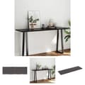 Miniatyrbillede 1 af 11: The Living Store bordplade 160x50x(2-4) cm naturlig kant behandlet træ mørkebrun -  Bordplader