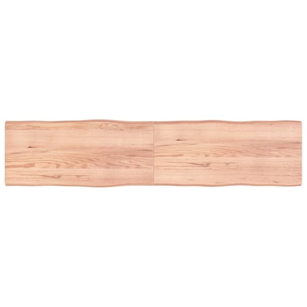The Living Store Bordsskiva ljusbrun 220x50x(2-6) cm massivt trä levande kant -  Bordsskivor