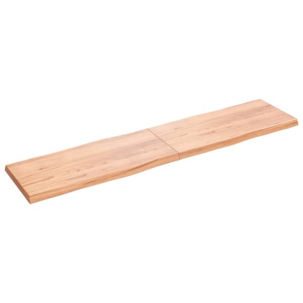 The Living Store Bordsskiva ljusbrun 220x50x(2-6) cm massivt trä levande kant -  Bordsskivor