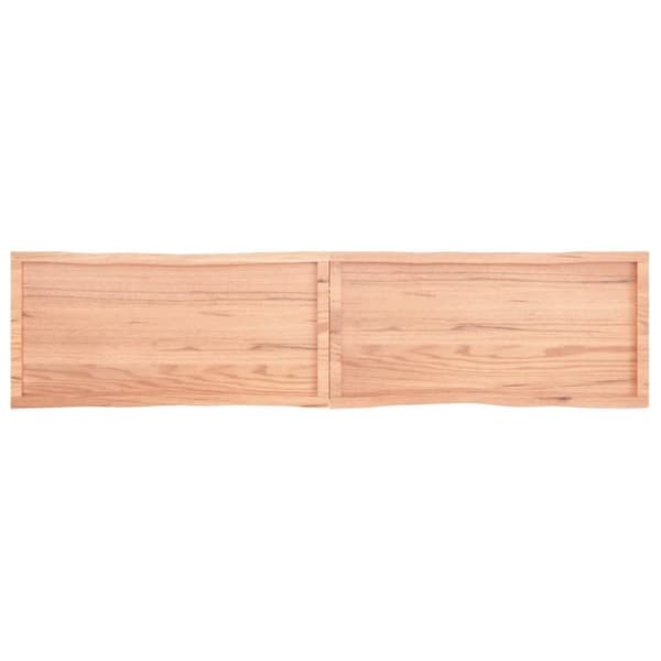The Living Store Bordsskiva ljusbrun 220x50x(2-6) cm massivt trä levande kant -  Bordsskivor