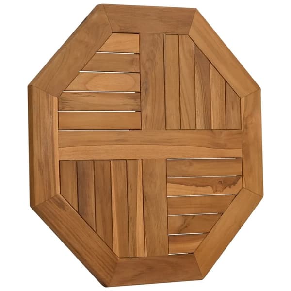 The Living Store bordplade 60x60x2,5 cm ottekantet massivt teaktræ - Bordplader