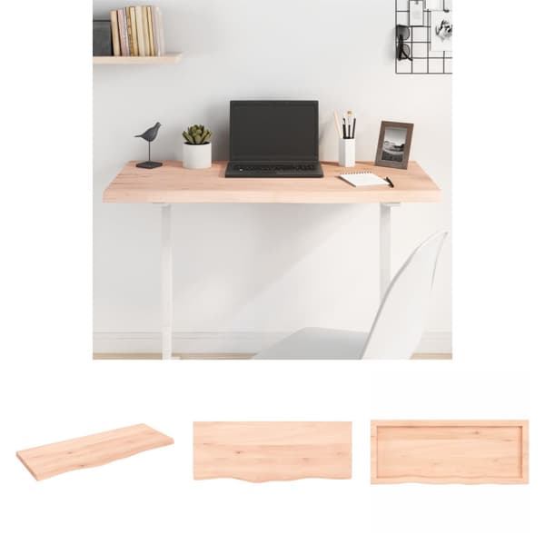 The Living Store Pöytälevy 100x40x(2-4) cm käsittelemätön täystammi -  Pöytälevyt