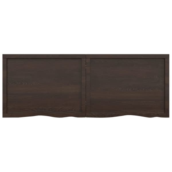 The Living Store Bordsskiva mörkbrun 160x60x(2-4) cm behandlad massiv ek -  Bordsskivor