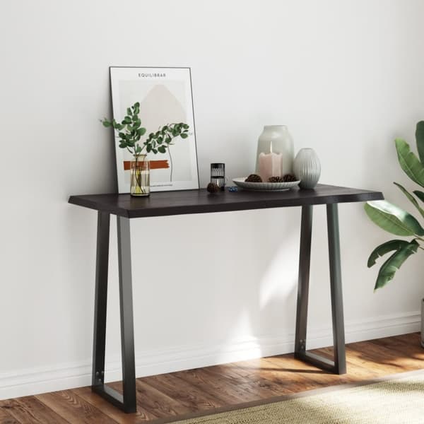The Living Store Bordsskiva mörkbrun 120x60x(2-4) cm massivt trä levande kant -  Bordsskivor