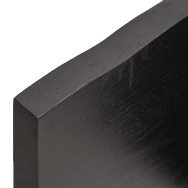 The Living Store Bordsskiva mörkbrun 120x60x(2-4) cm massivt trä levande kant -  Bordsskivor