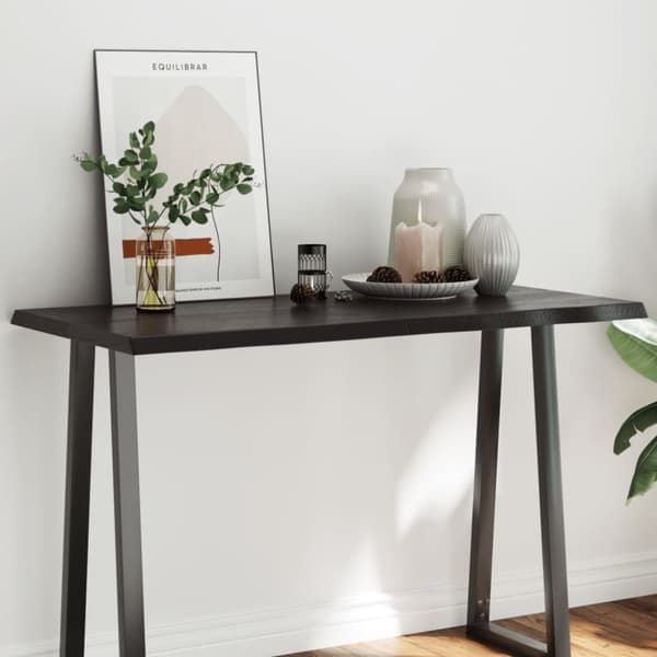 The Living Store Bordsskiva mörkbrun 120x60x(2-4) cm massivt trä levande kant -  Bordsskivor