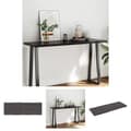 Miniatyrbillede 1 af 11: The Living Store bordplade 140x50x(2-4) cm naturlig kant behandlet træ mørkebrun -  Bordplader